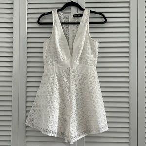 White romper dress